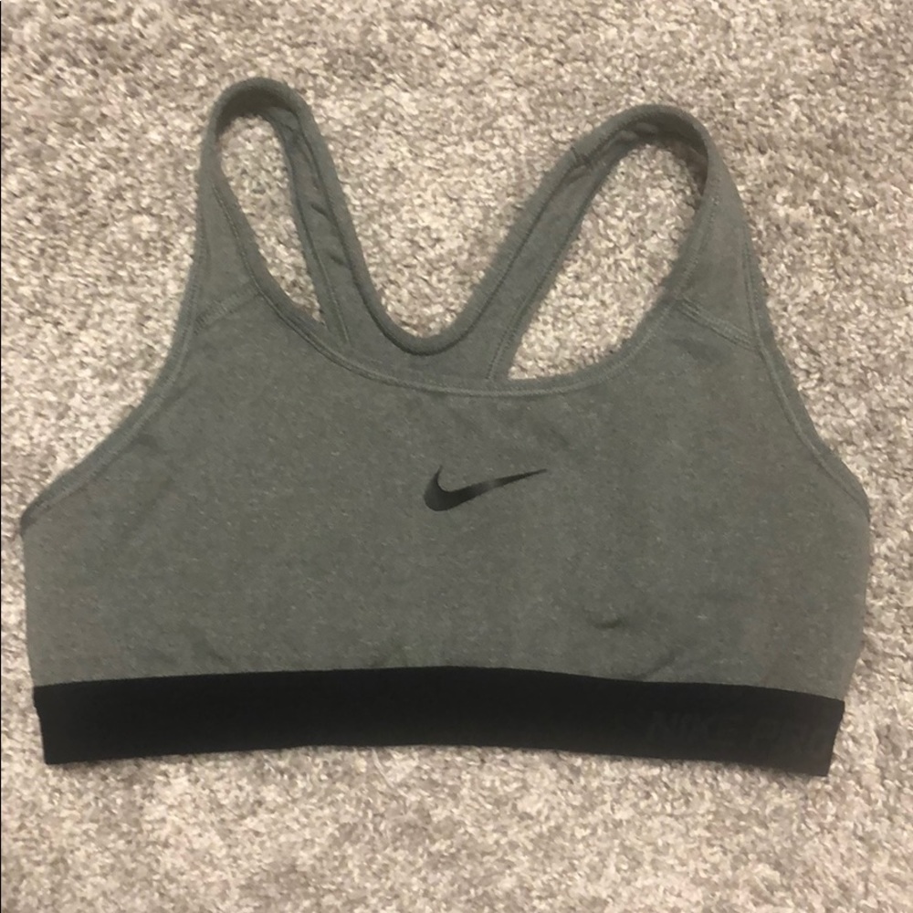 Nike dri-fit sports bra grey